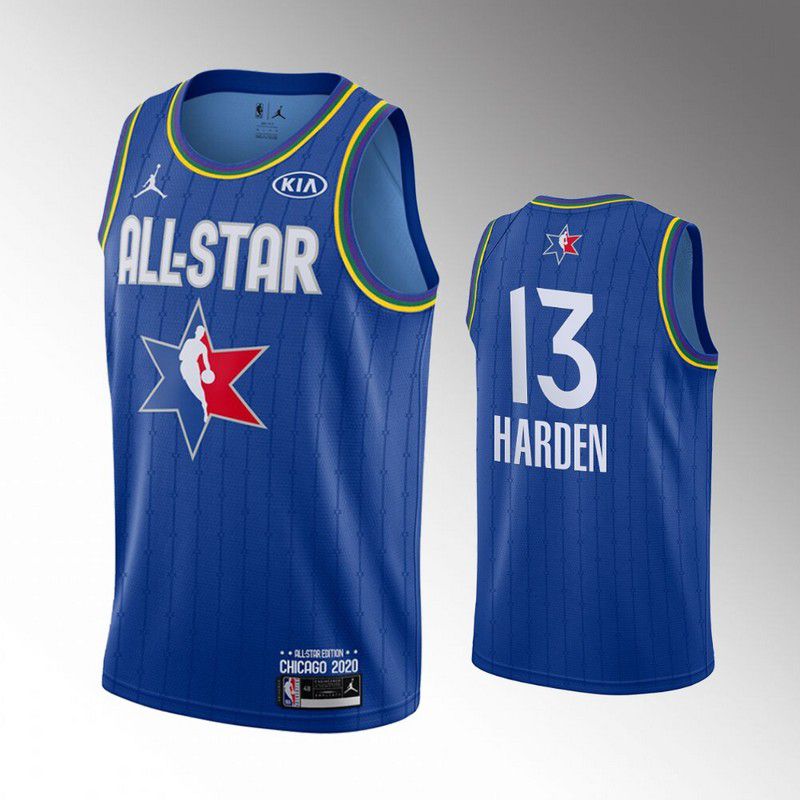 Men Houston Rockets #13 Harden Blue 2020 All Star NBA Jerseys->denver nuggets->NBA Jersey